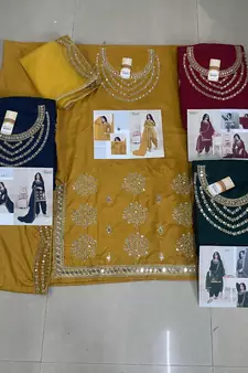 Maroon Embroidered Real Mirror Works Cotton Salwar 