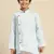 Solid Sky Blue Cotton Kurta For Boys