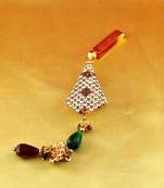 Brooch Satka Gold Platted Stone Meenakari Cz Ad Moti Pearl Polki Kundun