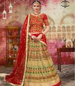 Green Sequence Embroidery Party Wear Net Lehenga Choli 