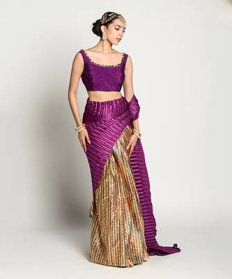 Purple Samyukta Saree 2