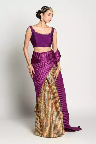 Purple Samyukta Saree