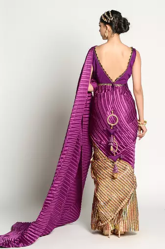 Purple Samyukta Saree