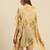 Deep Beige Printed Floral Design Stone Work Kaftan