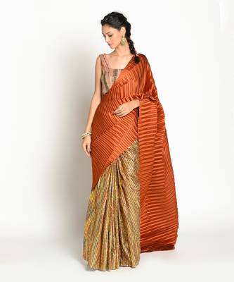 Tangerine Aayat Saree 1