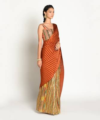 Tangerine Aayat Saree 2