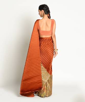 Tangerine Aayat Saree 3
