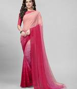 Peach Coloured Embellished Silk Saree with Blouse Piece
