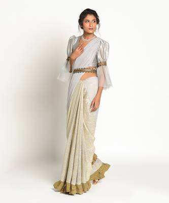 Grey Elva Saree 1