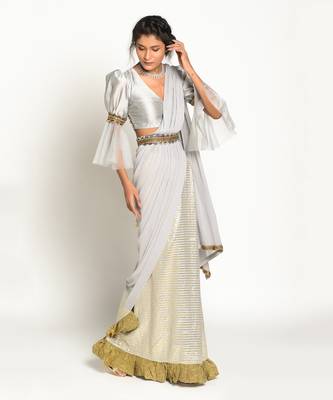 Grey Elva Saree 3