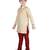 Lemon Printed Silk Boys Kurta Pajama Set