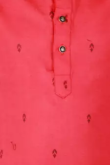 Maroon Printed Cotton Boys Kurta Pajama Set