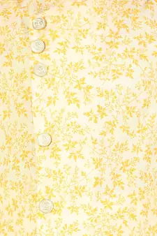 Yellow Floral Design Cotton Boys Cut Kurta Pajama Set