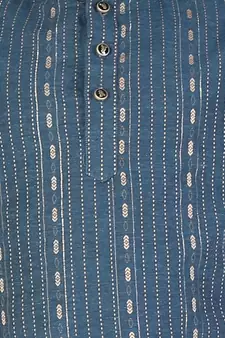 Blue stripe Design Cotton Boys Kurta Pajama Set