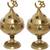 ROLIMOLI Akhand Jyot Special for Navratri Diwali Puja Diya Oil Lamp Deepak OM Top Swastik Design Pack of 2