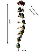 ESVAR STONECRAFT Present A Terracotta Ceramic Coated Green Wind Chimes With (SEVEN BELLS)