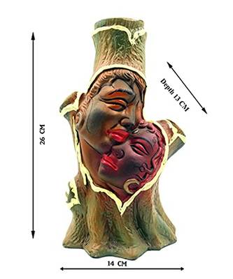 ESVAR STONECRAFT Present A Terracotta Love Bird Flower Vase with Dynamic Multicoloured 1