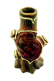 ESVAR STONECRAFT Present A Terracotta Love Bird Flower Vase with Dynamic Multicoloured