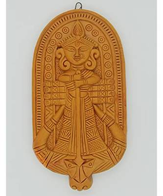 ESVAR STONECRAFT Present A Terracotta Idol of MAHISASUR Durga Wall Hanging 1
