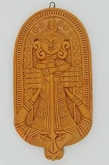 ESVAR STONECRAFT Present A Terracotta Idol of MAHISASUR Durga Wall Hanging