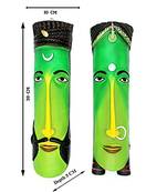 ESVAR STONECRAFT Present A Terracotta Wall Hanging Combo Mask Of Delightful Green Colour