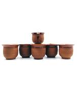 Esvar Stonecraft Handmade Ceramic Terracotta Clay Tea Cup with Dynamic Round Shape Design