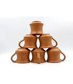 Esvar Stonecraft Handmade Terracotta Non Ceramic Clay Tea Cup with Entic Traditional Design
