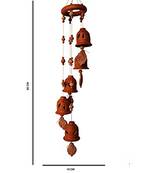 ESVAR STONECRAFT Terracotta Natural Colour Ring Design Wind Chain of (Five Bell)