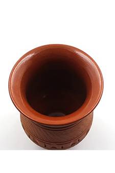 ESVAR STONECRAFT Terracotta Glass Inside Ceramic Coated Classic Design Artisan Handmade for Home use