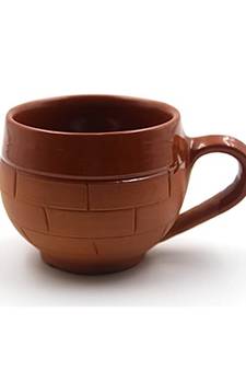 ESVAR STONECRAFT Terracotta Clay Brick Design Tea Cups