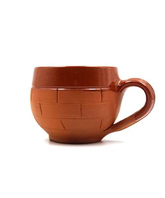 ESVAR STONECRAFT Terracotta Clay Brick Design Tea Cups 2