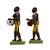 SVAR STONECRAFT Aadivasi Trible Couple with Musical Band with Cute Yellow Cloths Made of Terracotta