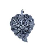 ESVAR STONECRAFT Terracotta Ganesha Ji Leaf Design Wall Hanging Home Decorative (Grey Colour)