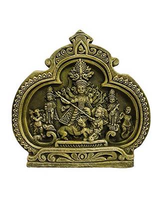 ESVAR STONECRAFT Maa Durga JI Idol | Mata Durga Terracotta Wall Hanging Home Decorative 1