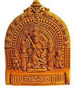 ESVAR STONECRAFT Durga Ji Terracotta Wall Hanging HOME DECORATIVE.