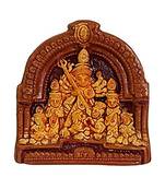 ESVAR STONECRAFT Maa Durga JI Idol | Mata Durga Terracotta Wall Hanging Home Decorative