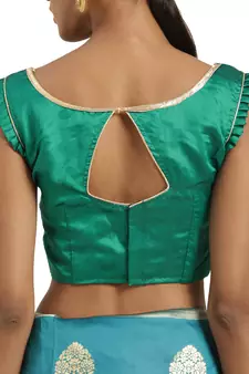 Green Woven Art Silk Saree With Blouse