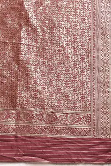 Maroon Woven Art Silk Saree With Blouse