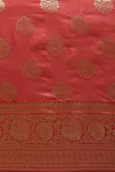 Red Woven Art Silk Saree With Blouse