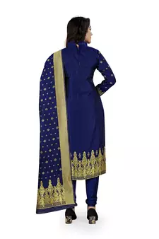 Navy-blue woven Art Silk salwar