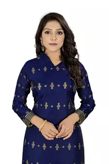Navy-blue woven Art Silk salwar