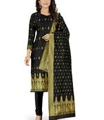 Black woven Art Silk salwar
