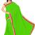 Parrot Green embroidered chiffon saree with blouse