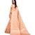 Peach woven organza saree with blouse