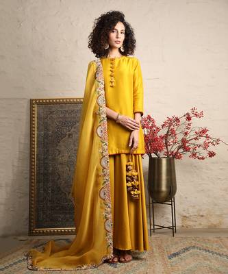 Yellow Sharara Set 1