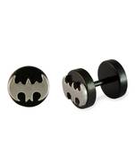 Black Silver Black Surgical Stainless Steel Pair Stud Earring for Men