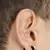 Black Silver Black Surgical Stainless Steel Pair Stud Earring for Men