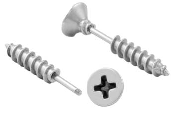 Rhodium Plated Silver Surgical Stainless Steel Pair Stud Earring for Men 1