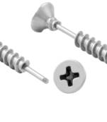 Rhodium Plated Silver Surgical Stainless Steel Pair Stud Earring for Men