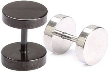 Rhodium Plated Multi-Colour Surgical Stainless Steel Pair Stud Earring for Men 1